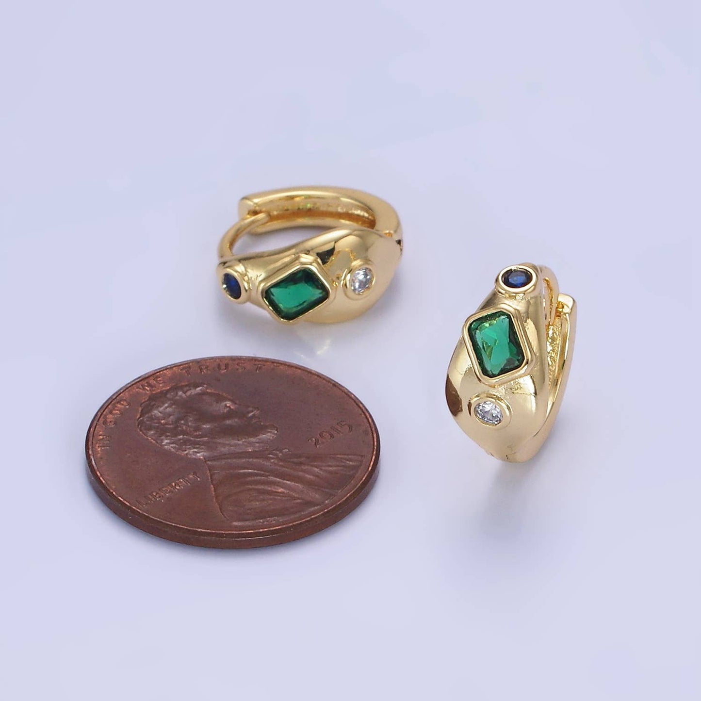 Cool Jewel Huggies | 14K Gold Filled
