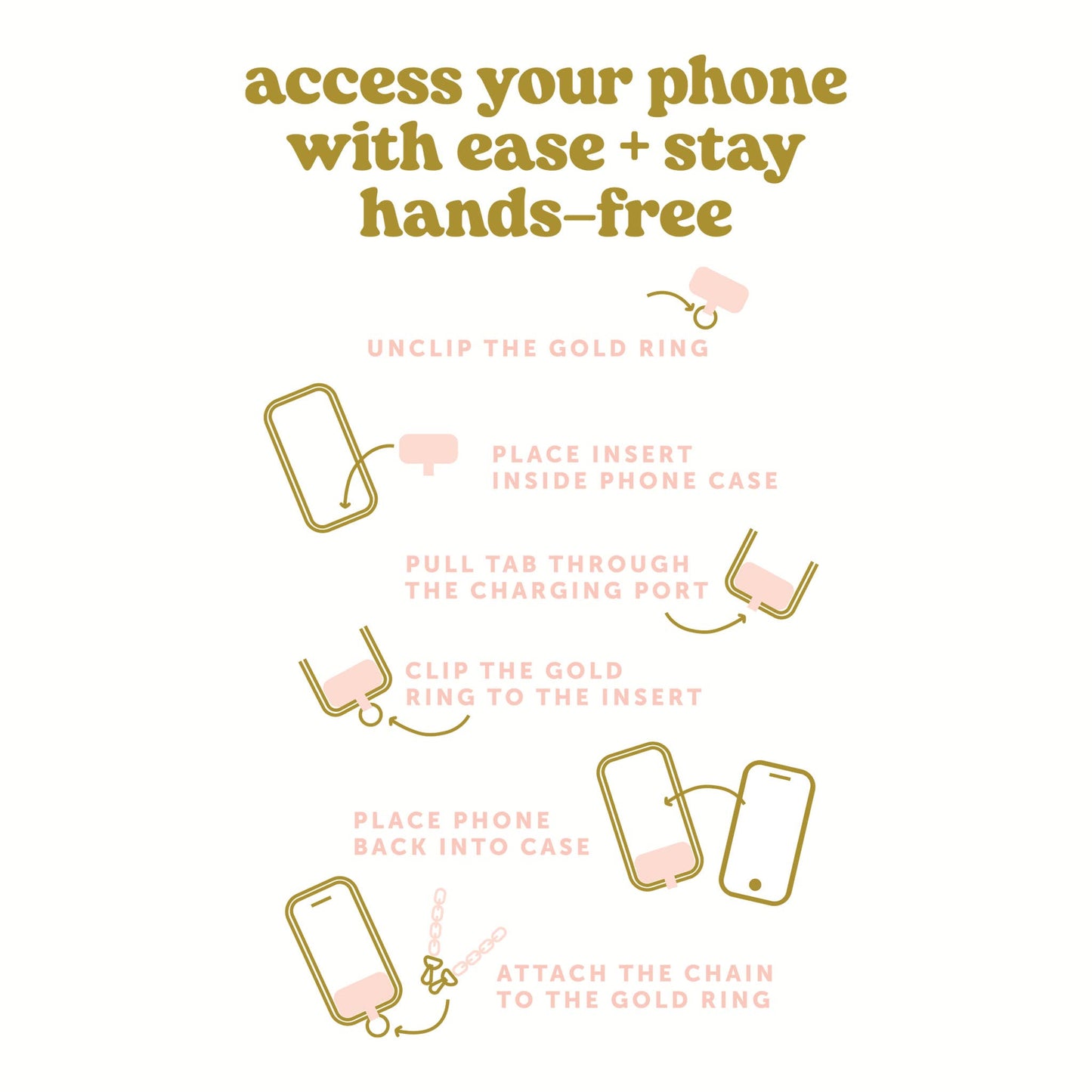 Hold the Phone Crossbody Chain | Multiple Colors