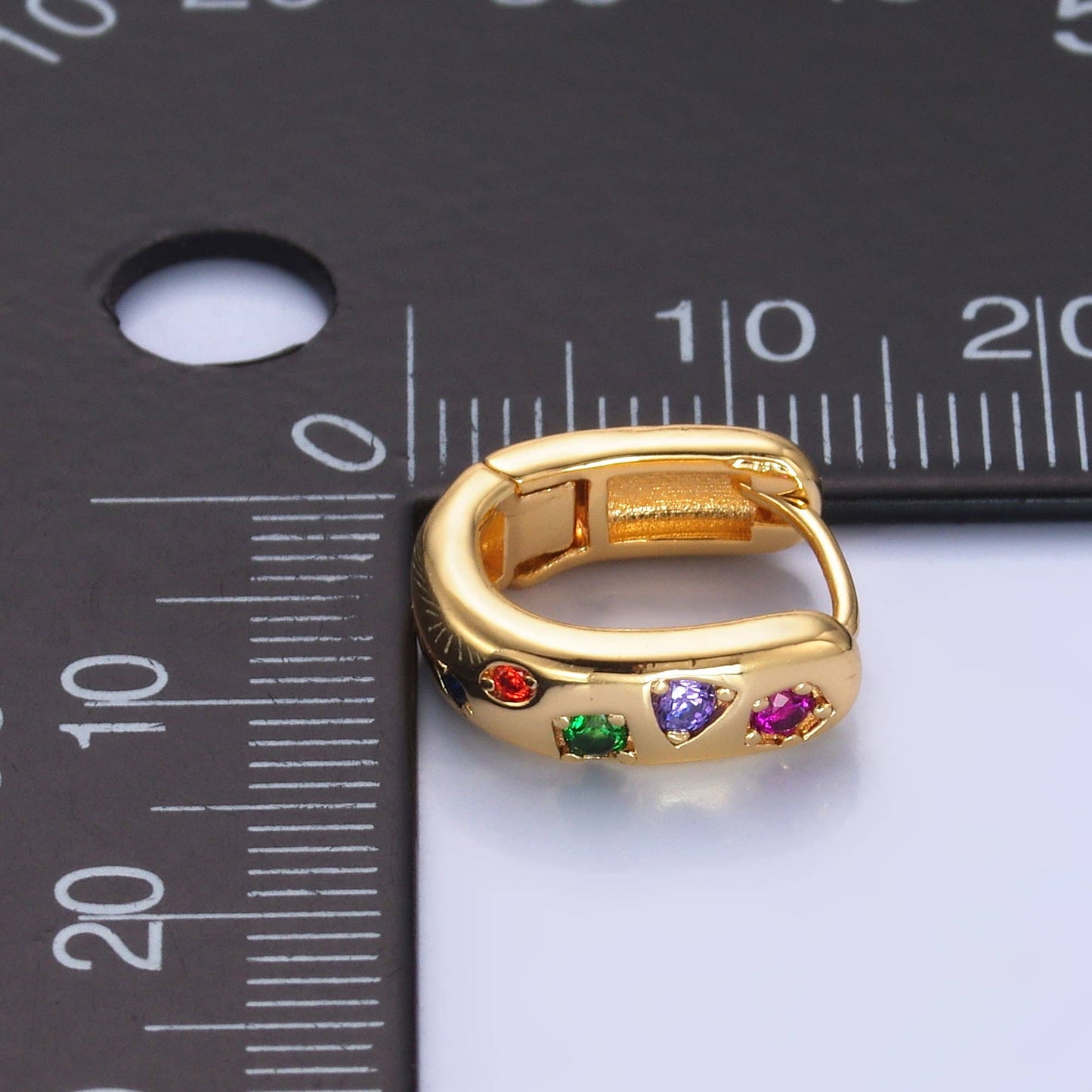 Crown Jewel Huggies | 14K Gold Filled