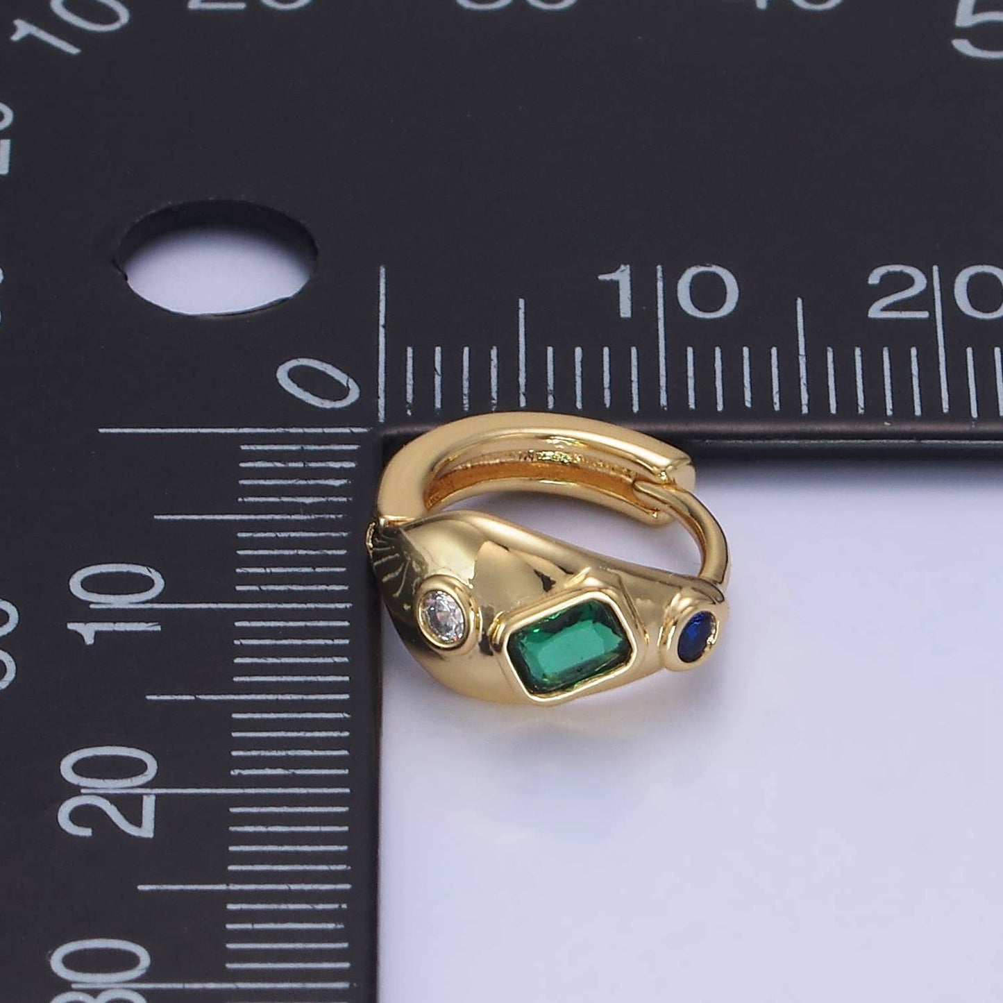 Cool Jewel Huggies | 14K Gold Filled