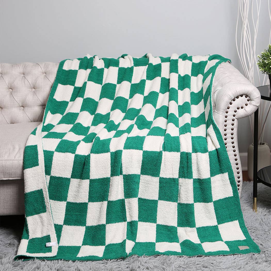 Checkerboard Plush Blanket | 3 colors