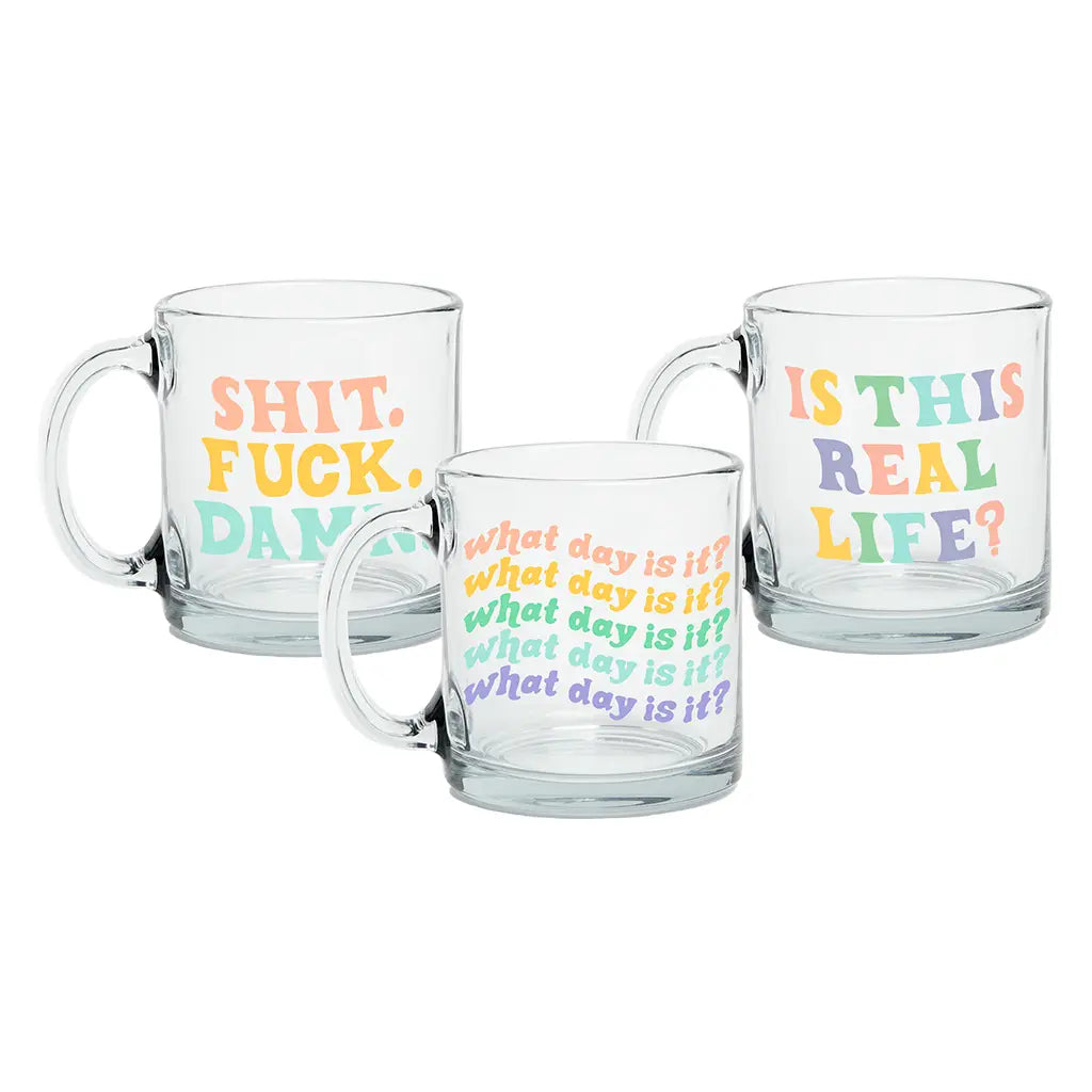 Printed Glass Mugs | Multiple Designs