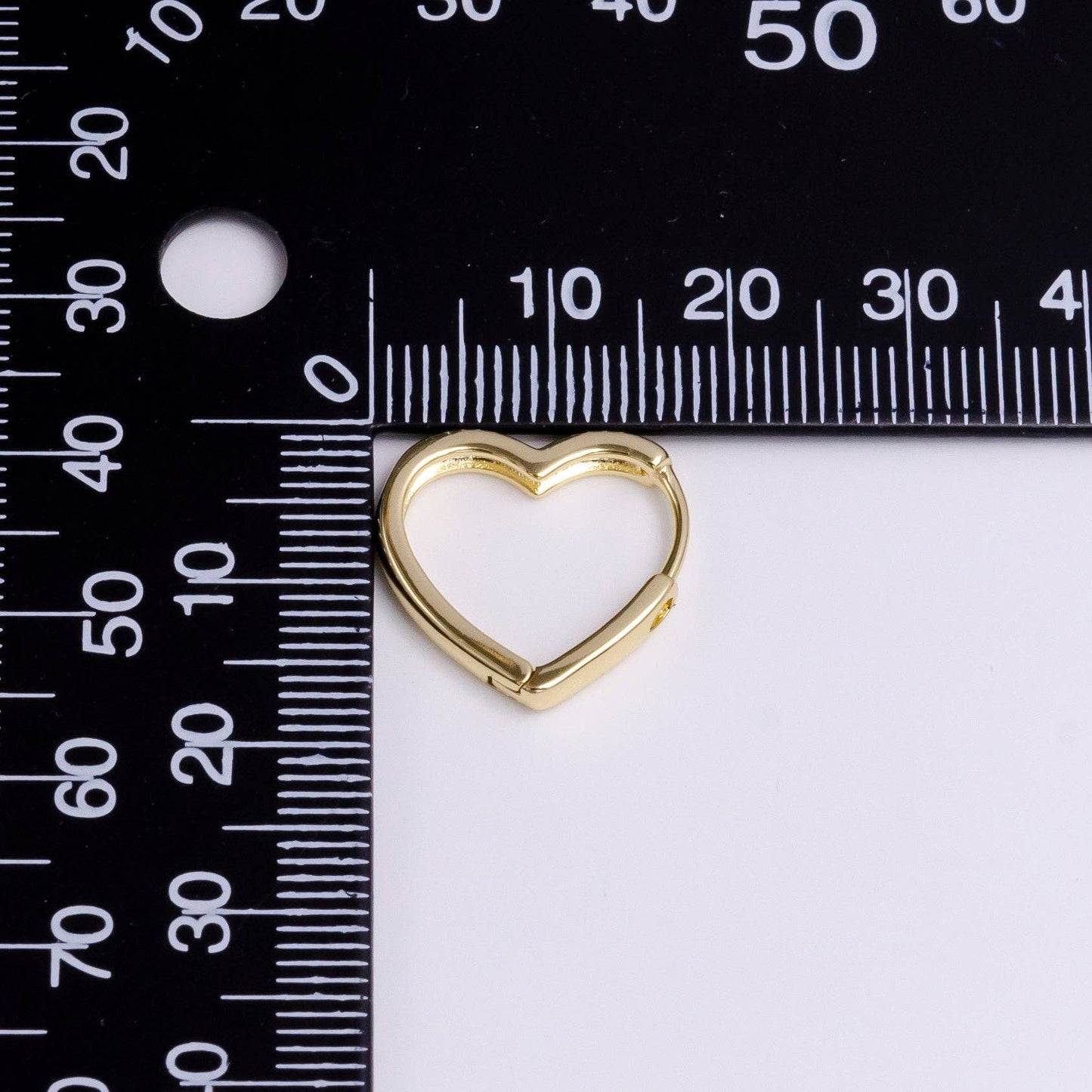 Gold Heart Huggies | 14K Gold Filled