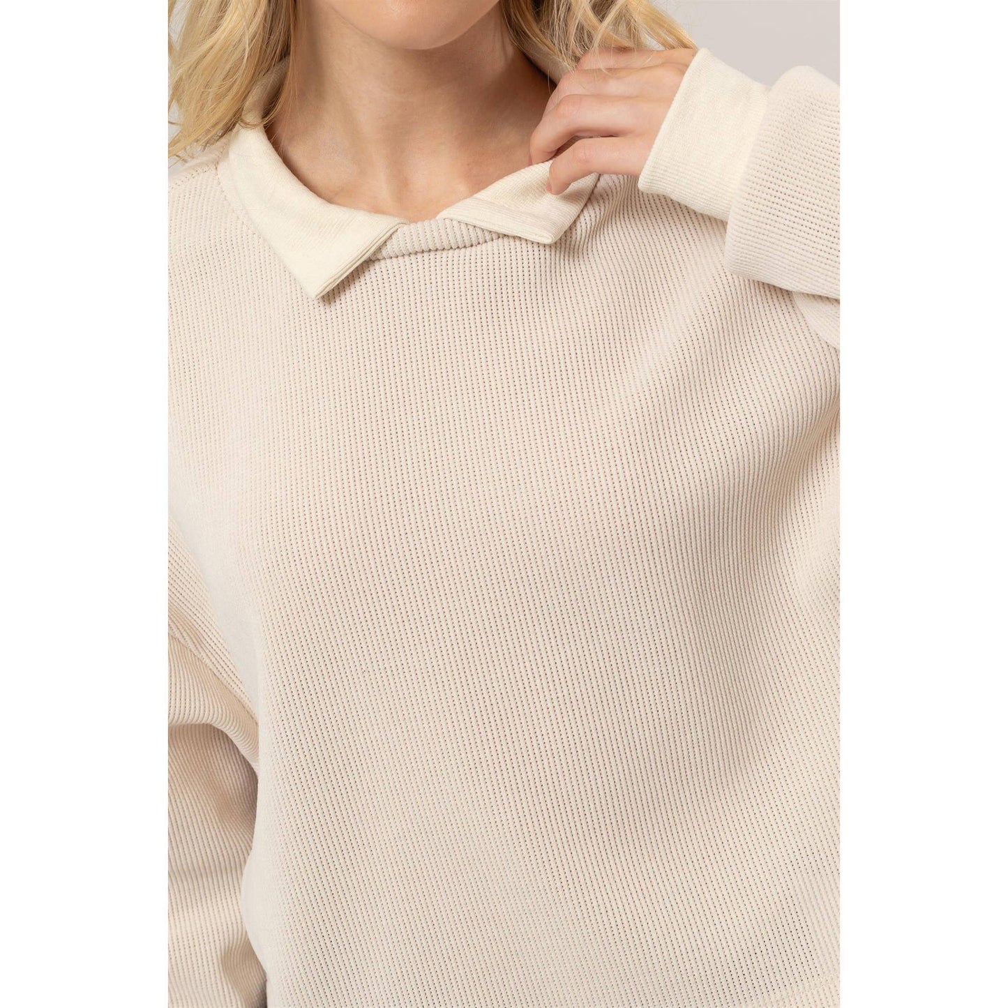 South Carolina Collared Rib Knit Top