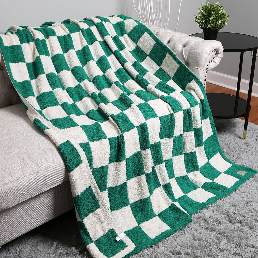 Checkerboard Plush Blanket | 3 colors