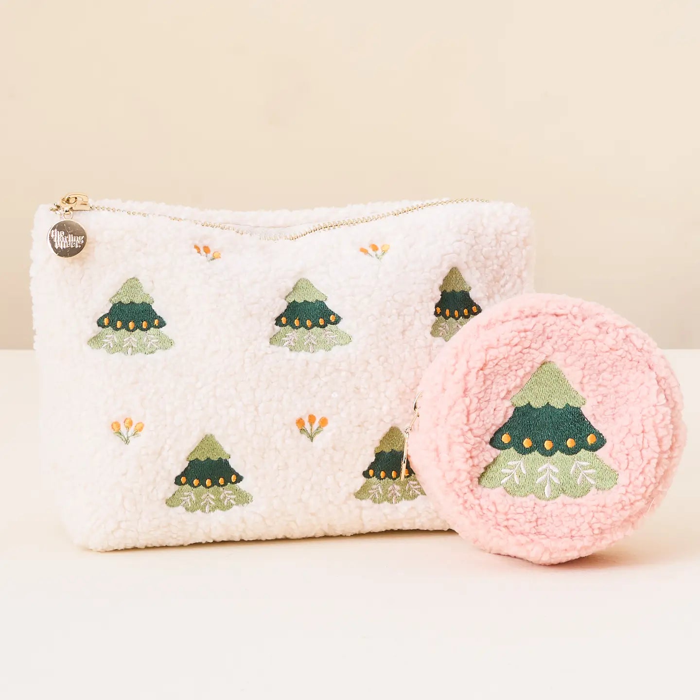 Christmas Tree Sherpa Pouches