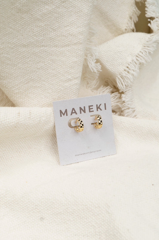 In Check Huggies | 24K Gold Filled