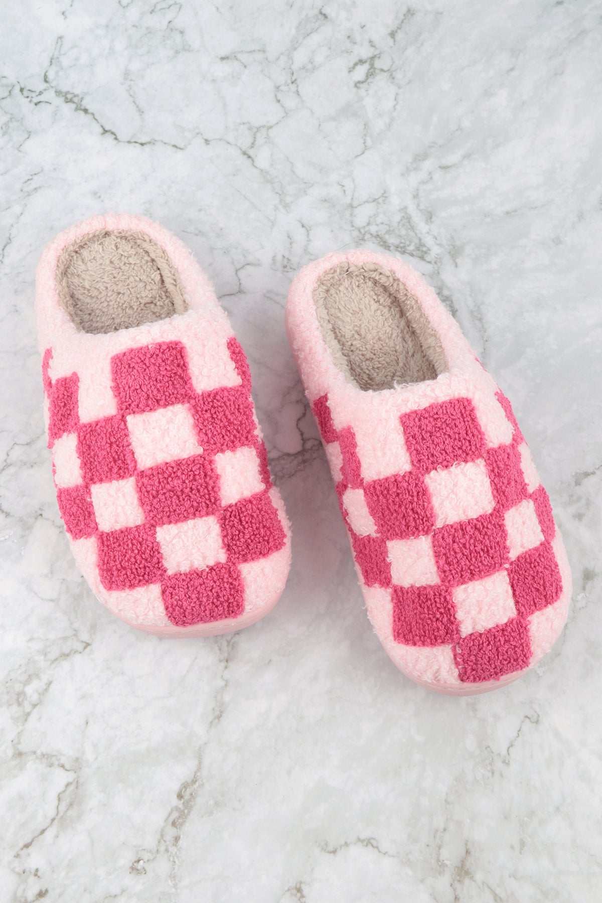 Checkered Cozy Slippers