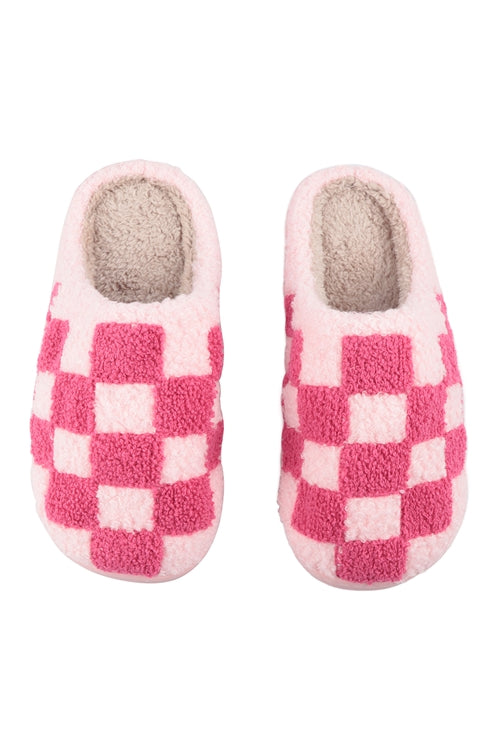 Checkered Cozy Slippers