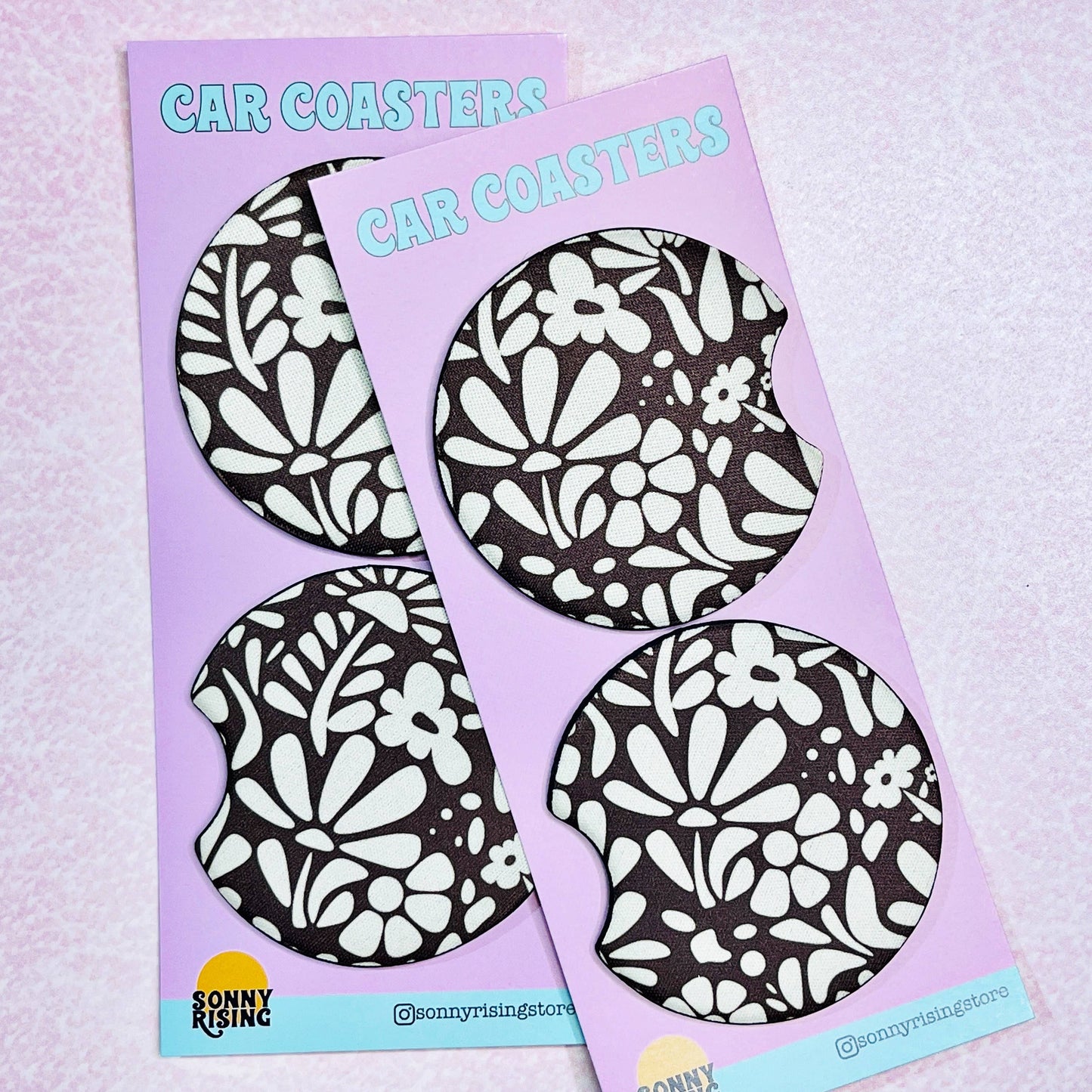 Boho Neutral Car Coasters