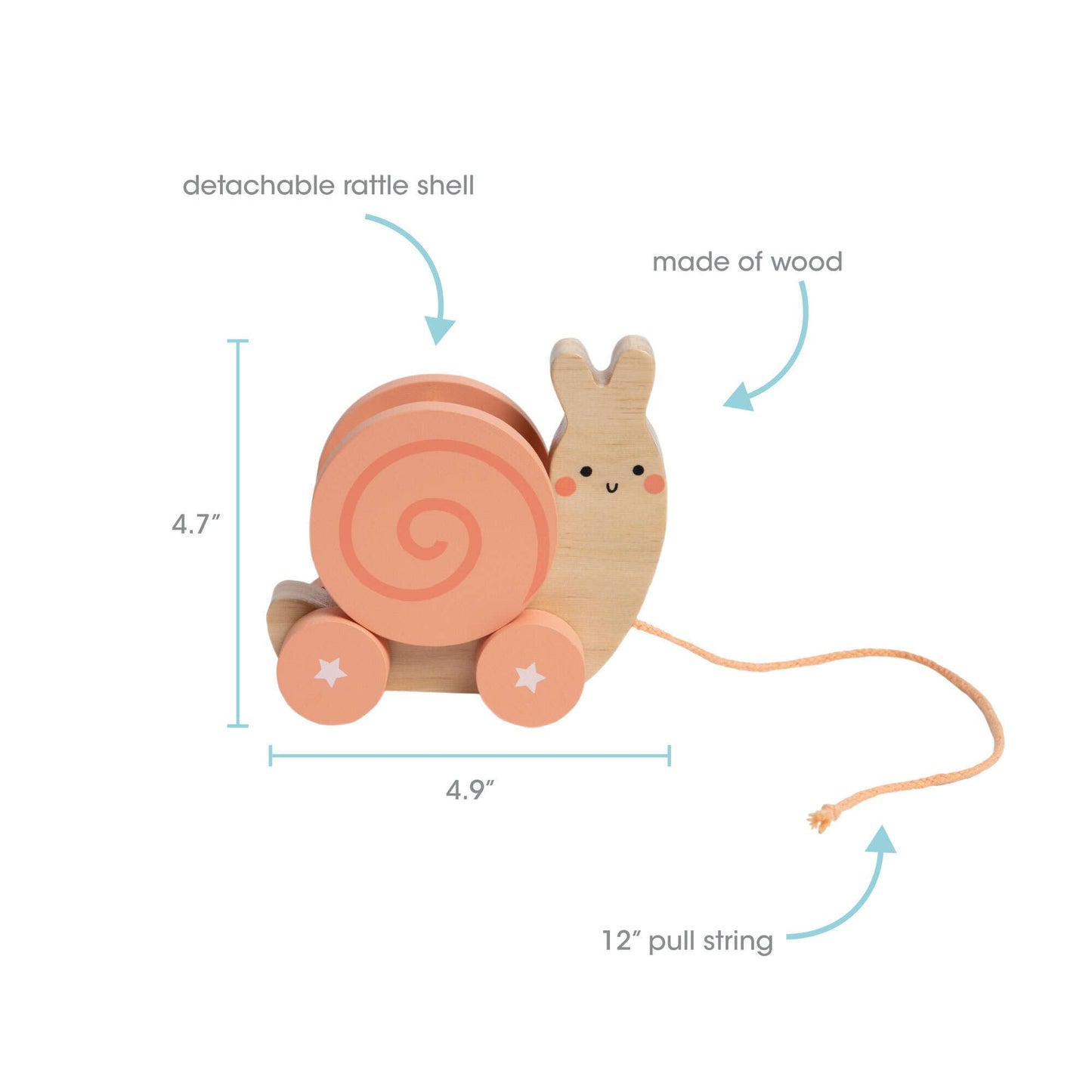 Wooden Snail Pull Toy