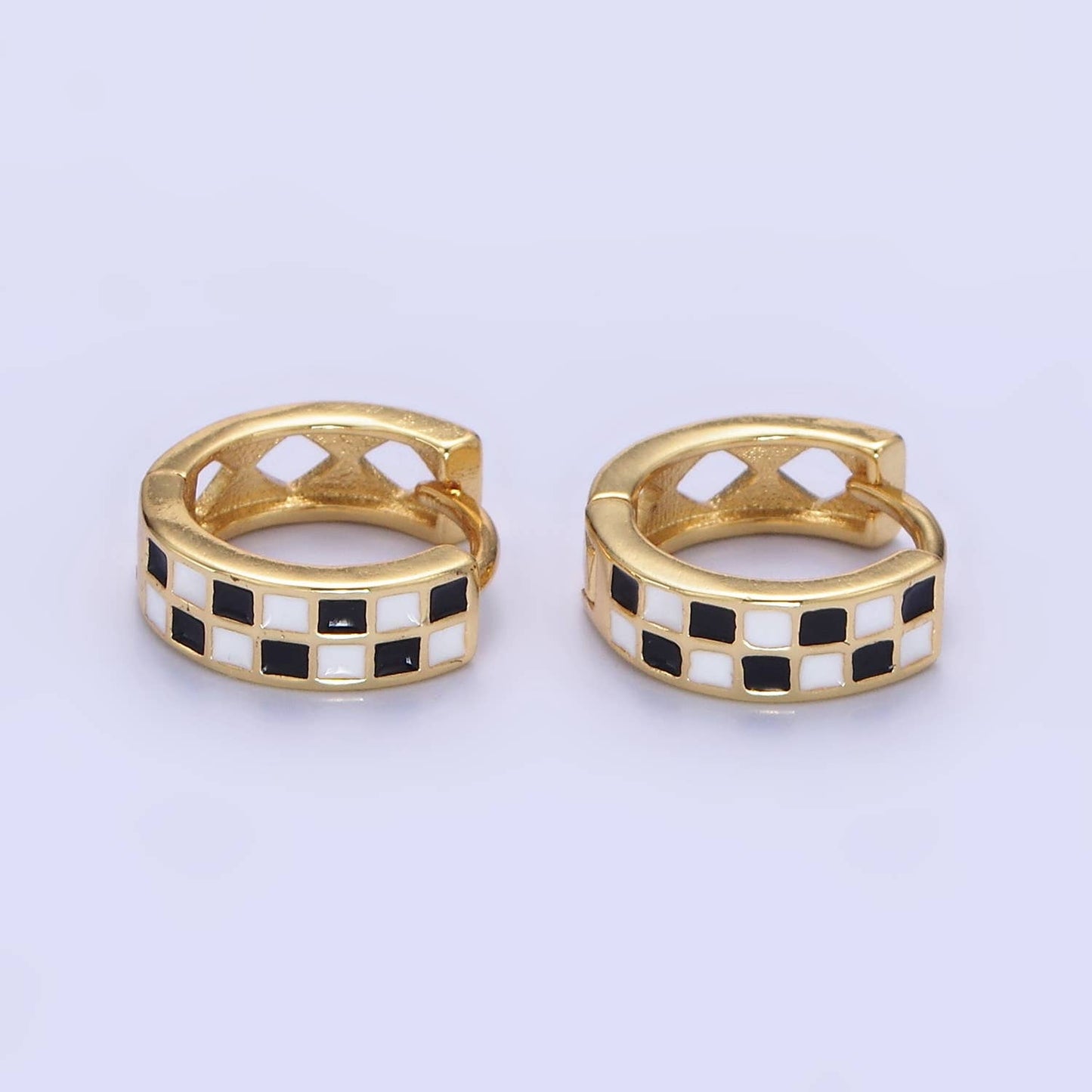 In Check Huggies | 24K Gold Filled