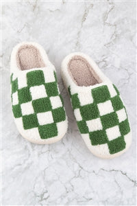 Checkered Cozy Slippers