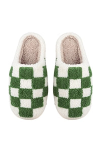 Checkered Cozy Slippers
