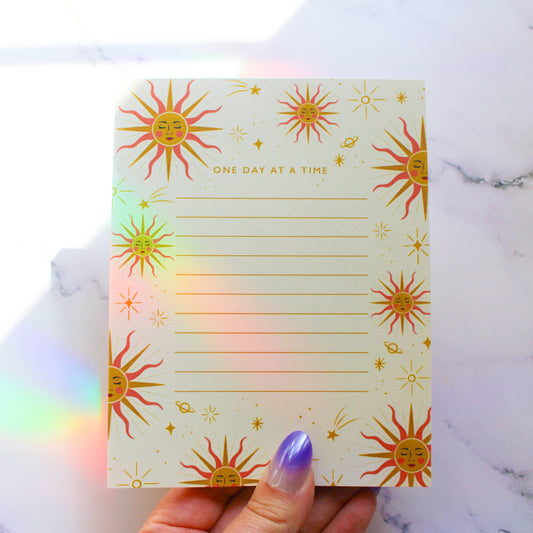 One Day at a Time Sun Notepad