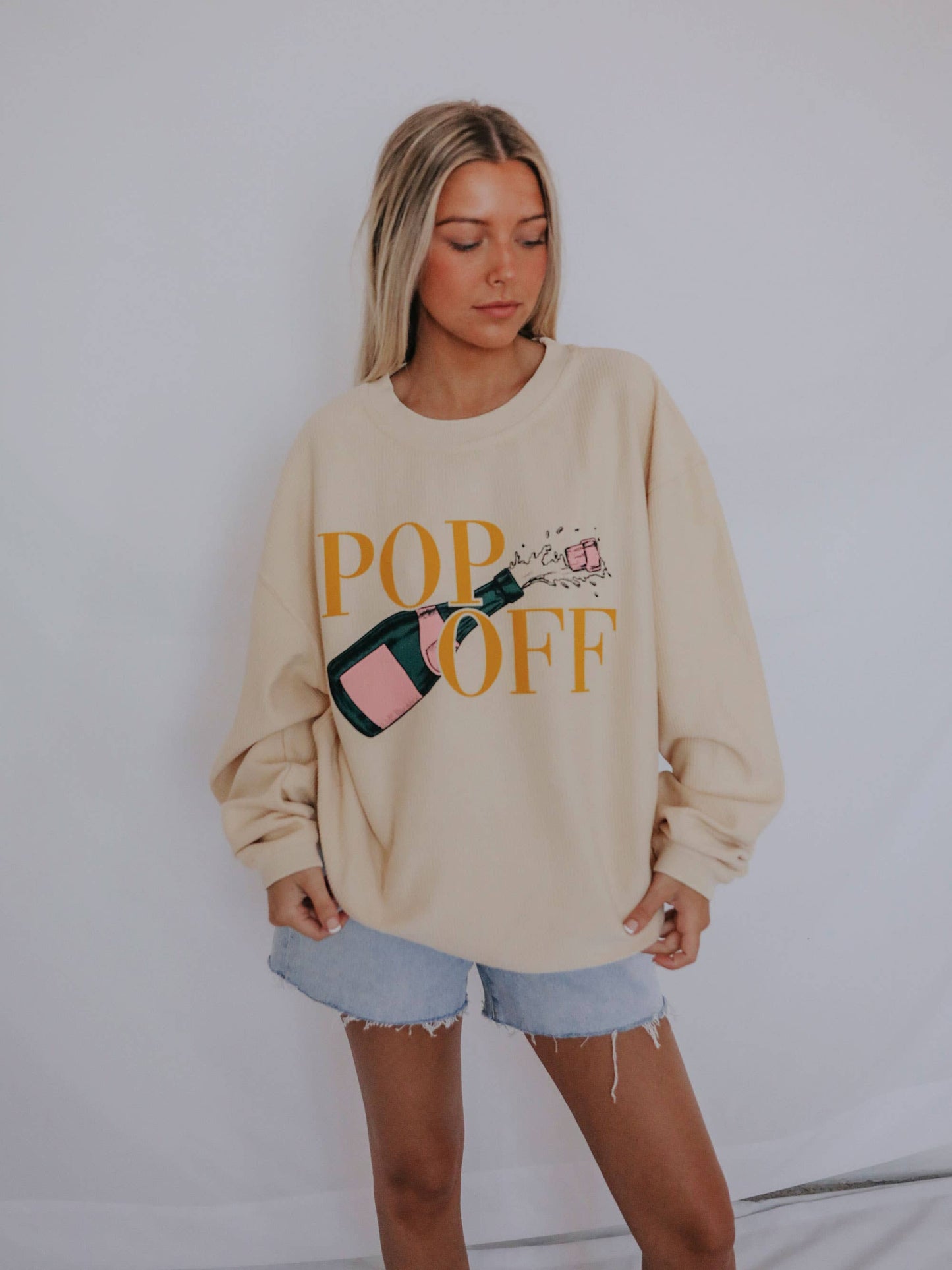 Pop Off Corded Sweatshirt