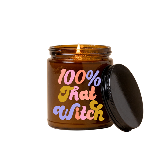 100% That Witch Halloween Candle