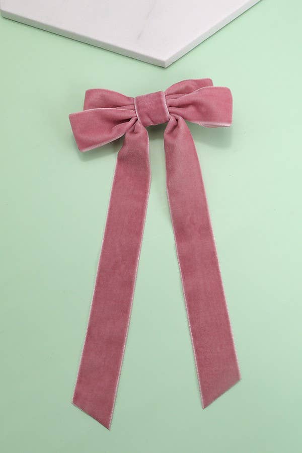 Soft Velvet Bow Hair Clip