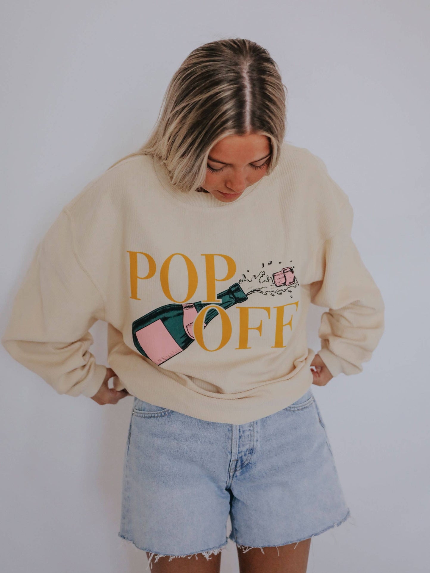 Pop Off Corded Sweatshirt