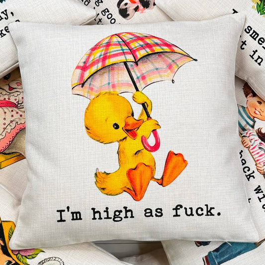 High AF Vintage Pillow