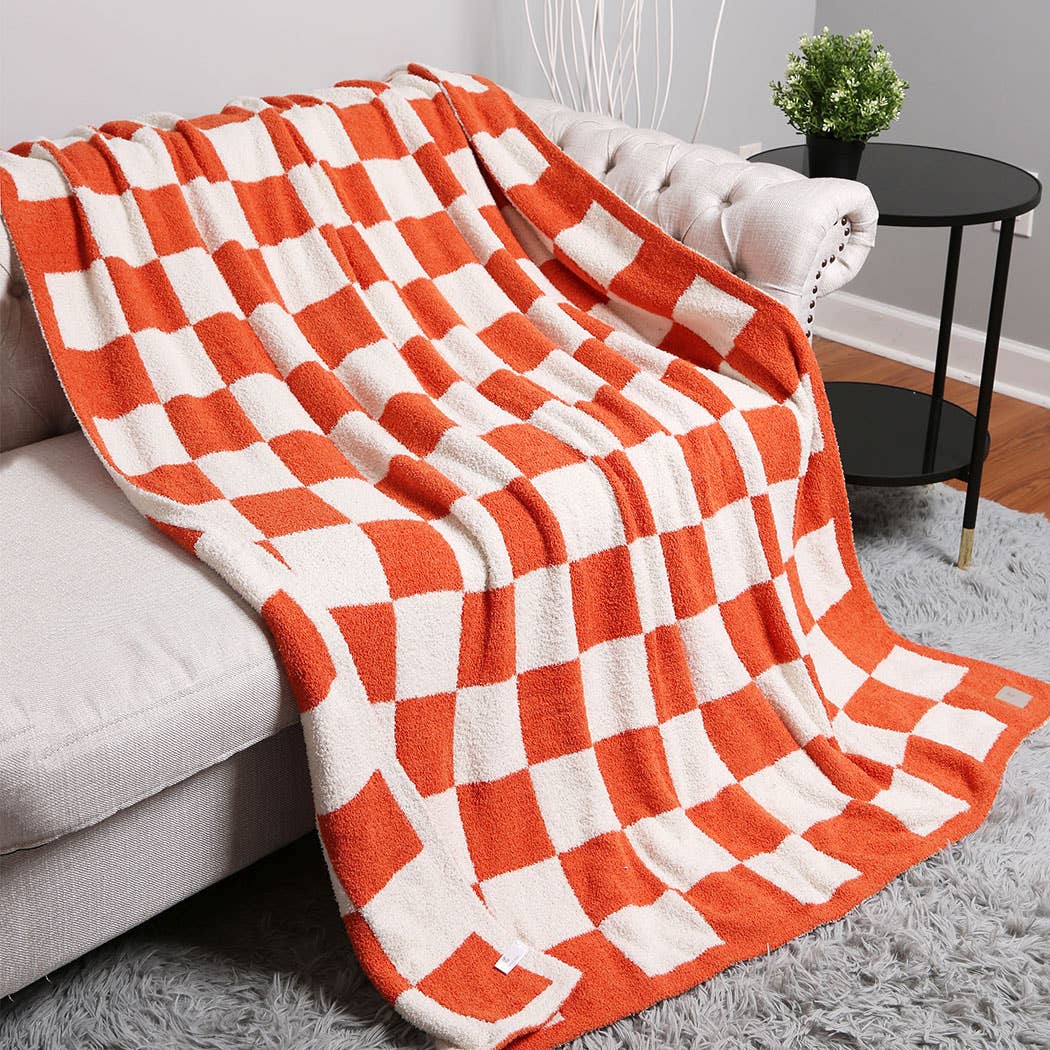 Orange discount plush blanket