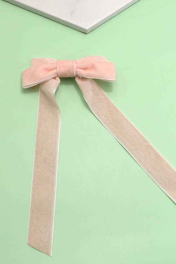 Soft Velvet Bow Hair Clip