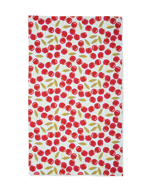 Sweet Cherry Geometry Kitchen Towel