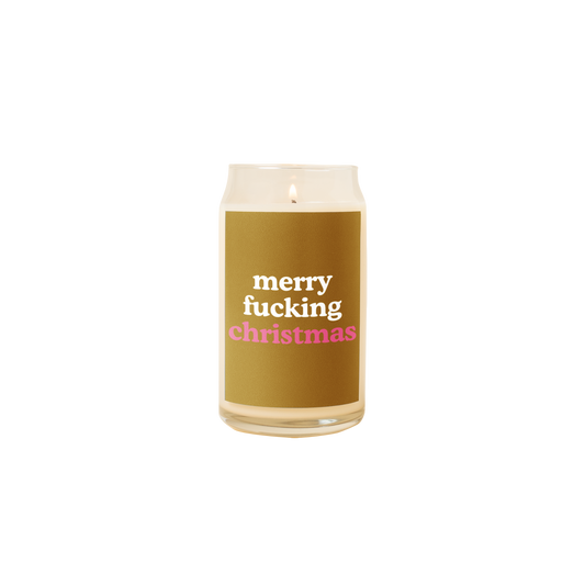 Merry Fucking Christmas Holiday Candle