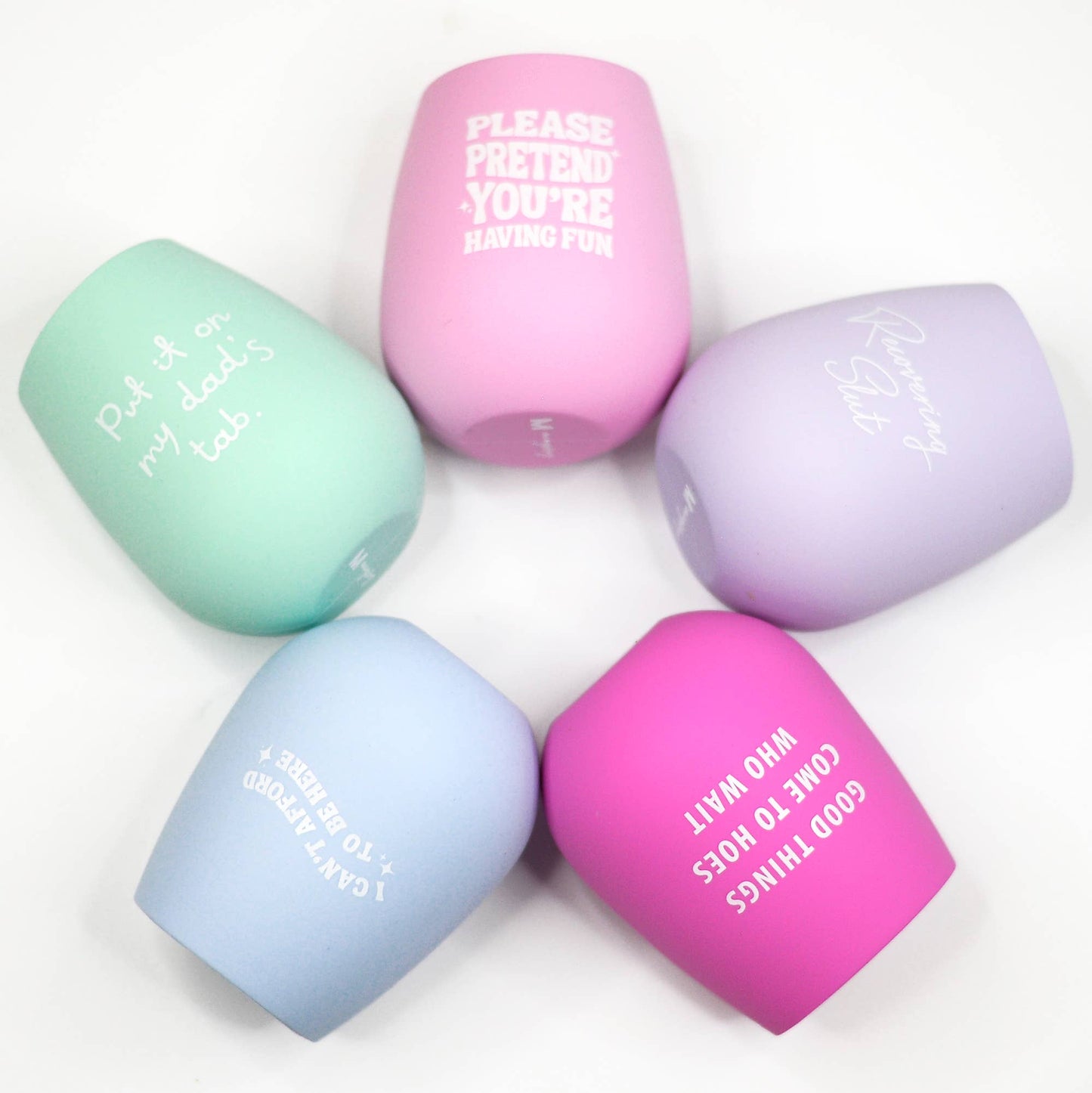 Silicone Wine Cups | Multiple Phrases