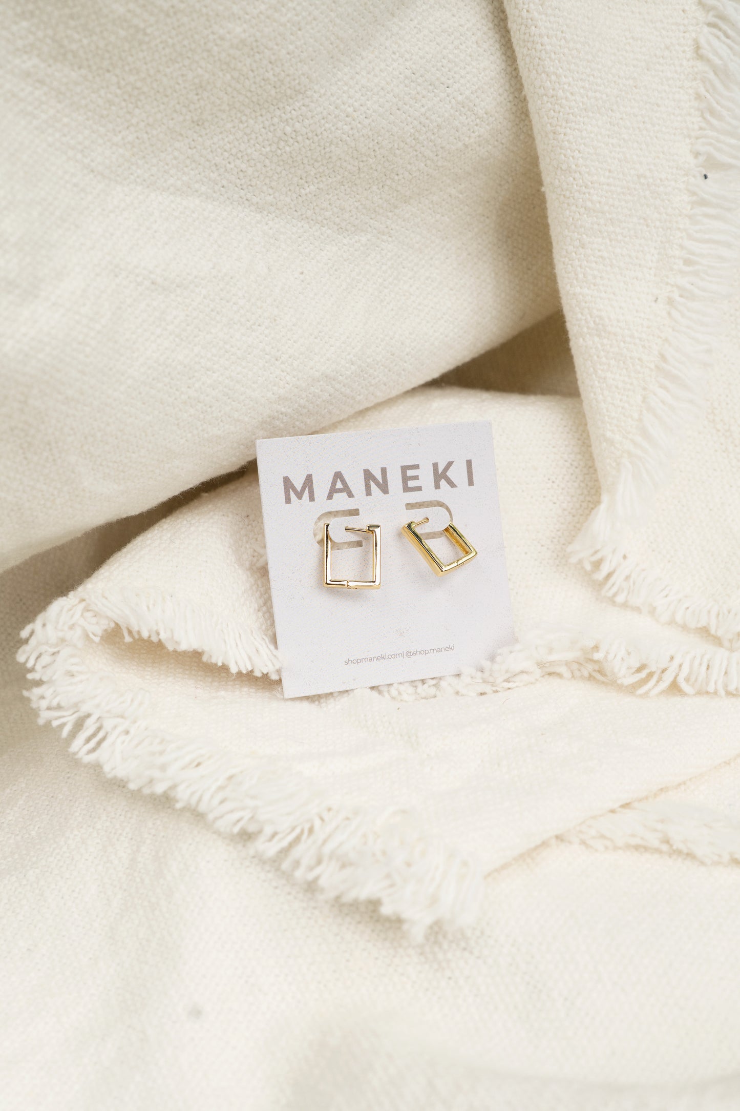 Square Huggie Earring | 14K Gold Filled