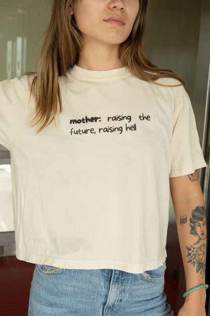 Raising The Future, Raising Hell Boxy Tee Mom Solidarity Shirt (plus size friendly)