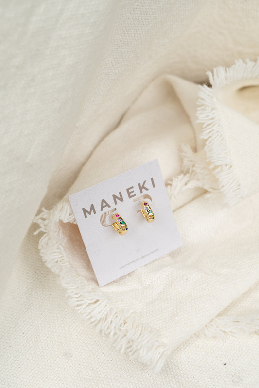 Crown Jewel Huggies | 14K Gold Filled