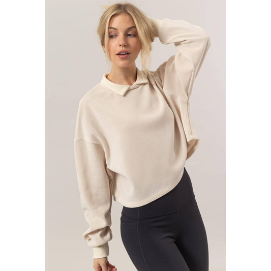 South Carolina Collared Rib Knit Top