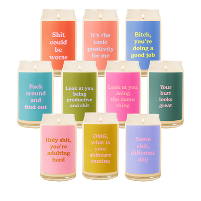 Can Glass Candle | Your butt looks great