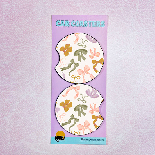 Pastel Coquette Car Coasters