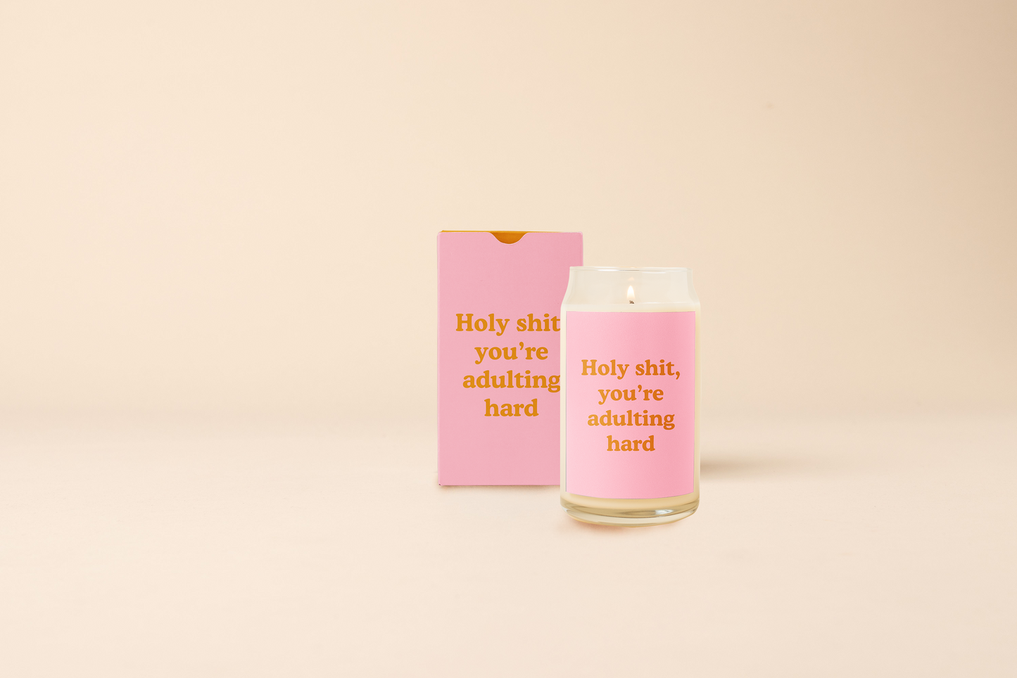 Can Glass Candle | Look at you being productive