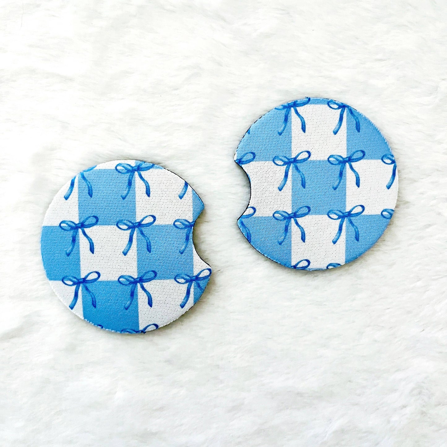 Blue Coquette Car Coasters