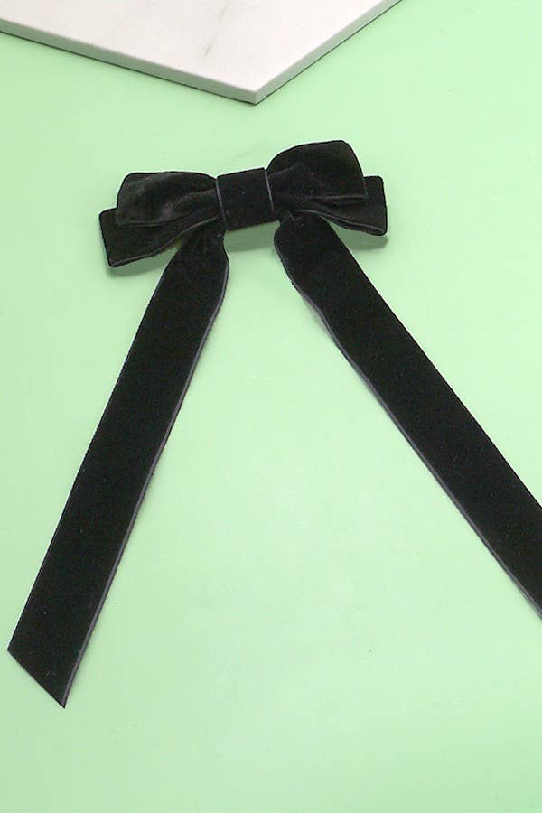 Soft Velvet Bow Hair Clip