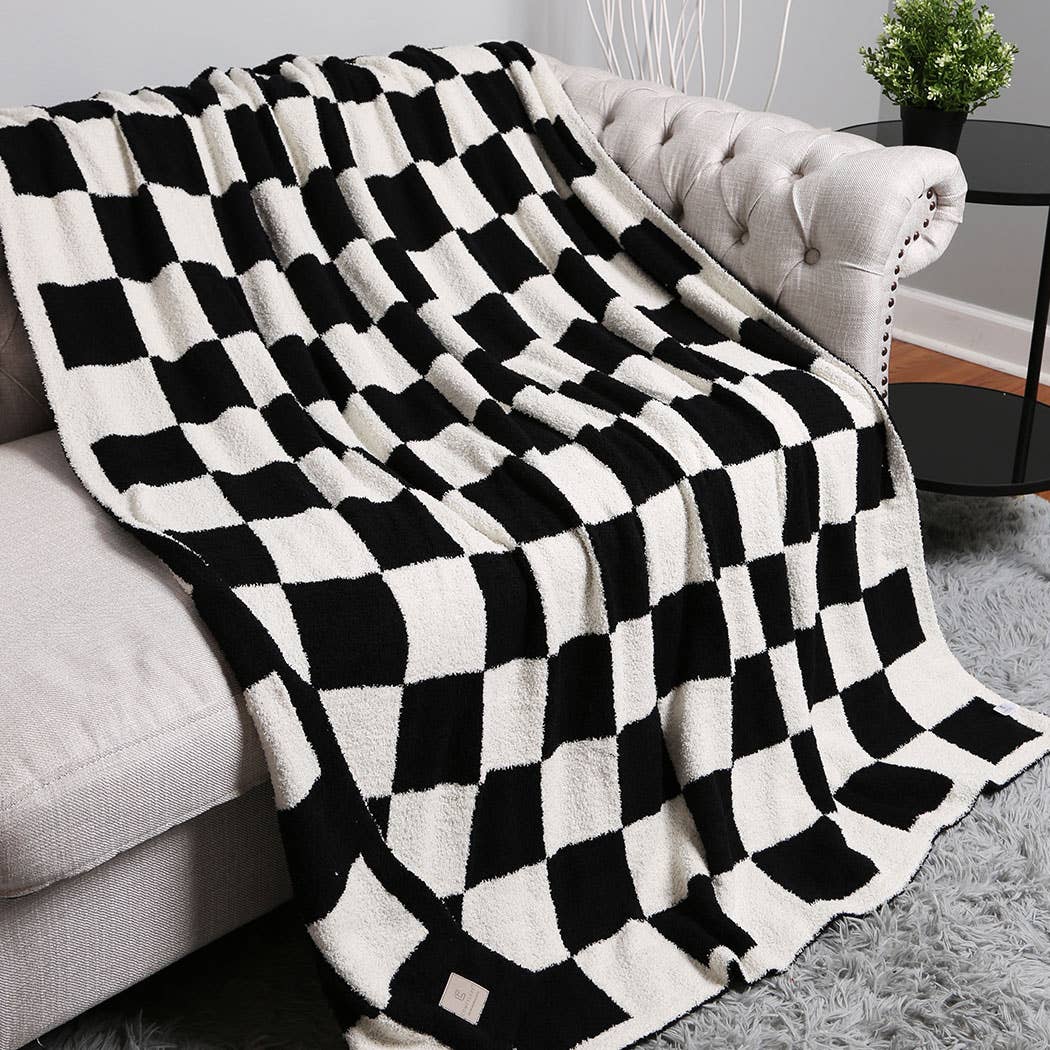 Checkerboard Plush Blanket 3 colors