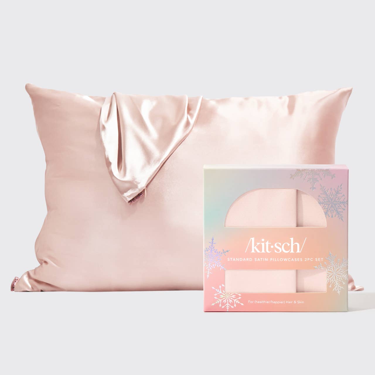 Satin Pillowcase Set - Blush