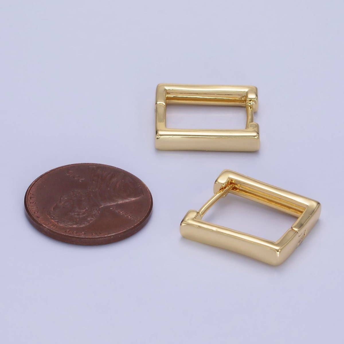 Square Huggie Earring | 14K Gold Filled