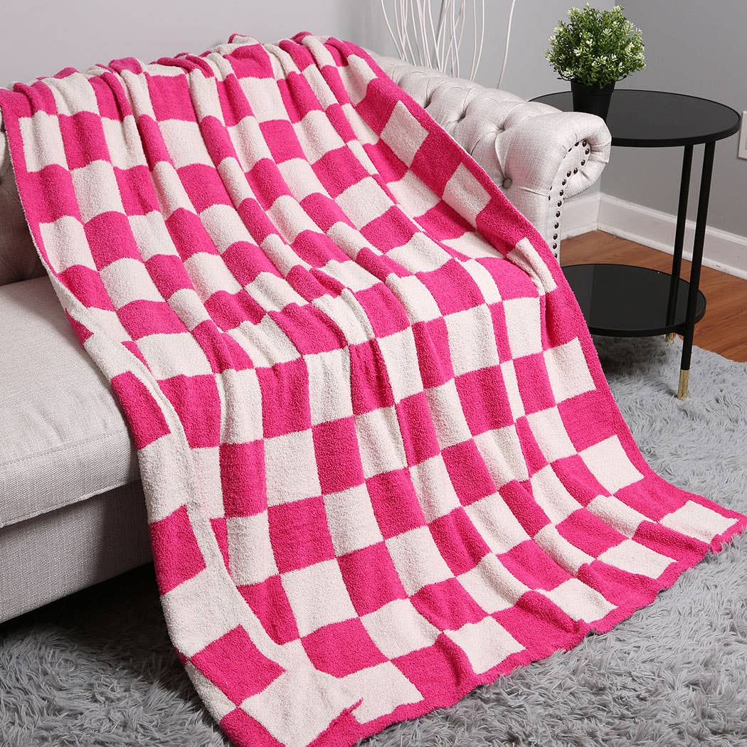 Grey and pink online blanket