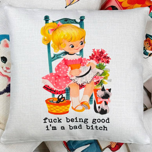 Bad Bitch Vintage Pillow