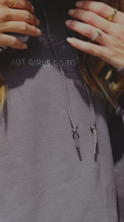 Hot Girls Go To Therapy Embroidered Hoodie Slow Down Sweatshirt (plus size friendly)