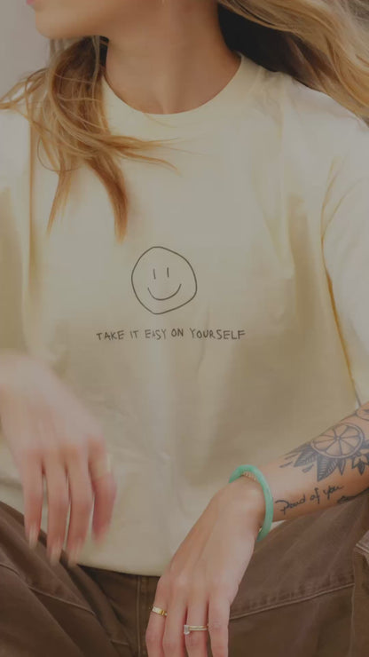Take It Easy Graphic Tee: Mental Health Shirt (Plus Size Friendly)