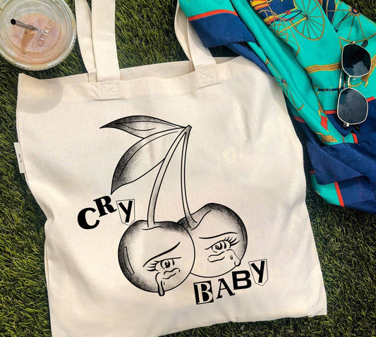 Cherry Cry Baby Tote Bag