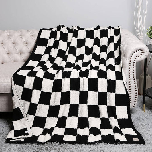 Checkerboard Plush Blanket | 3 colors